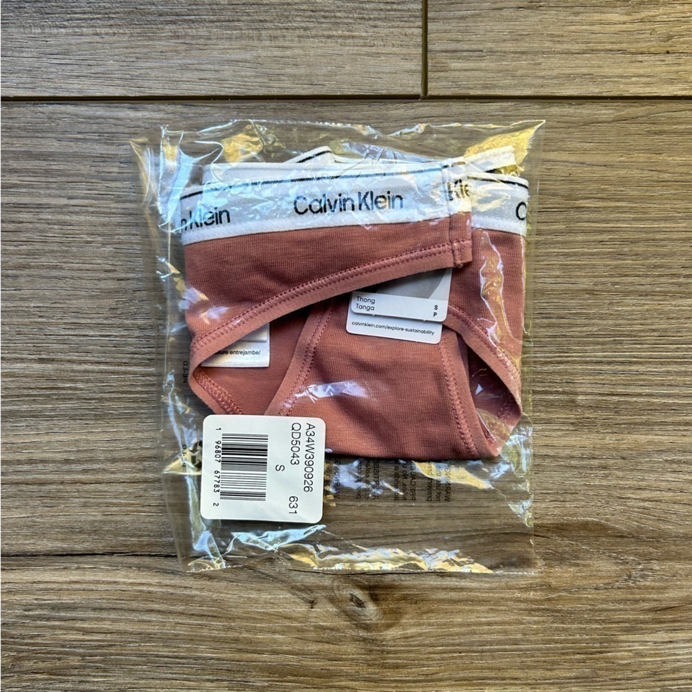 Calvin Klein | Modern Logo Thong in Red Grape (Small) - Picture 11 of 12